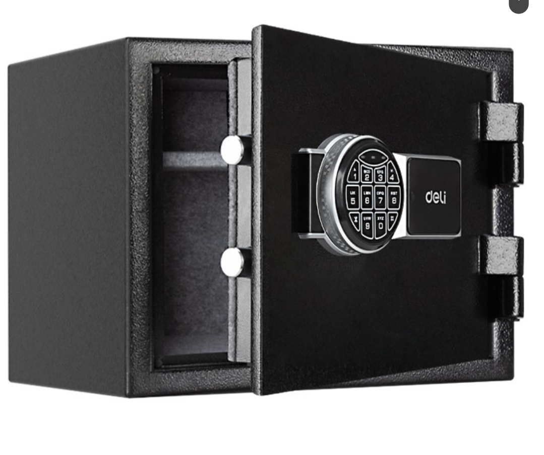 Deli ET586 Key Password Fireproof Safe 密碼+鎖匙鎖防火夾萬