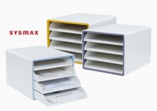 韩国 SYSMAX 13105 四层桌上型开口文件柜(韩国制造)