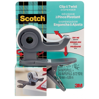 3M™ Scotch C19-CLIP 夾台式 360度旋轉胶纸座