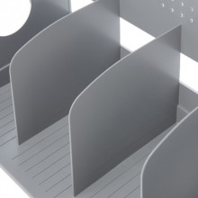 SYSMAX 42117 四格書架 (韓國製造) 灰色