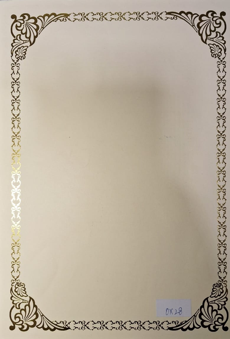 OX / ON 高級証書紙 (10張)