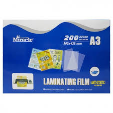 Miracle A3 防靜電過膠片 303MMx426x100