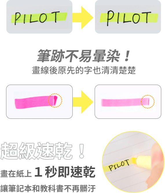 PILOT KIRE-NA 綺麗雙頭螢光筆 - 黃/橙